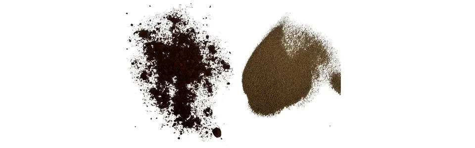 Close-up macro shot of 3 different spices in 2 parts 스톡 일러스트