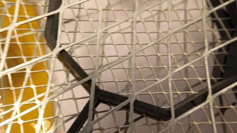 Close-Up Macro Shot of Electric Shock on Mosquito Racket Net Stock Footage 319512959