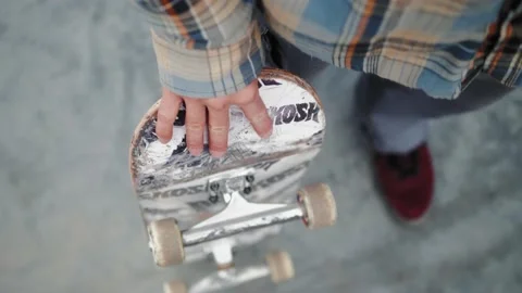 Close up macro shot of skate wheel, skateboard extreme sport Stock Footage 141146941