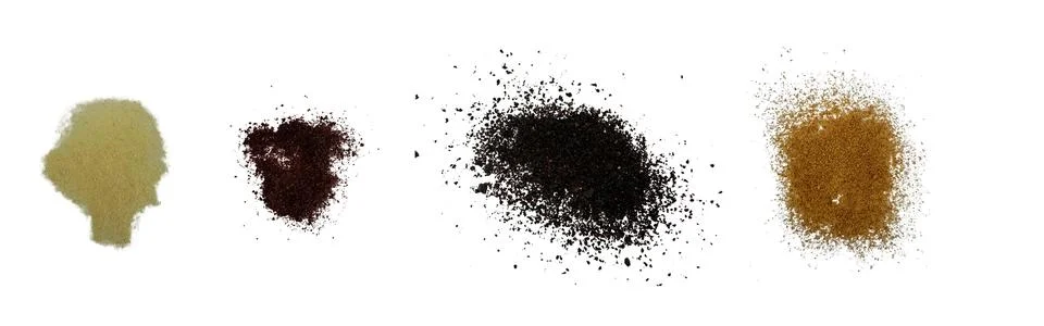 Close-up macro shot of various spices Stock Photos