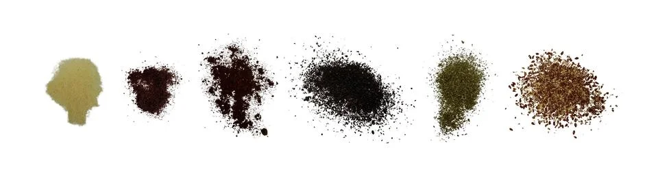 Close-up macro shot of various spices Stock Photos