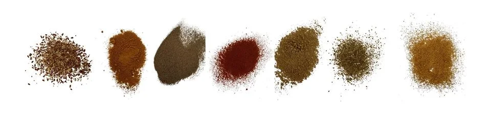 Close-up macro shot of various spices Stock Photos