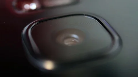Close up macro smartphone camera focus pull Stock Footage 84423750