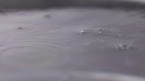 Close up macro of surface boiling water Stock Footage 274228763
