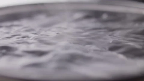 Close up macro of surface boiling water Stock Footage 274230241