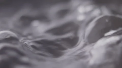 Close up macro of surface boiling water Stock Footage 274231080