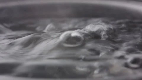 Close up macro of surface boiling water Stock Footage 274231868