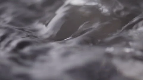 Close up macro of surface boiling water Stock Footage 274232342