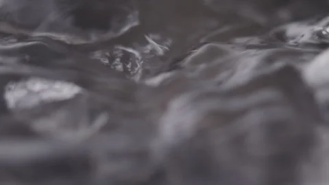 Close up macro of surface boiling water Video stock 274232808