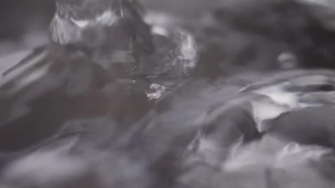 Close up macro of surface boiling water Stock Footage 274233164