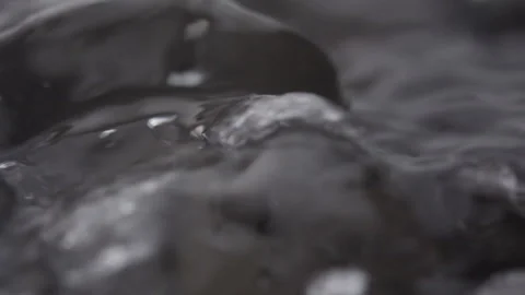 Close up macro of surface boiling water Stock Footage 274233171