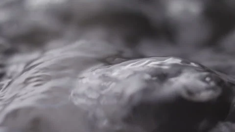 Close up macro of surface boiling water Video stock 274234503
