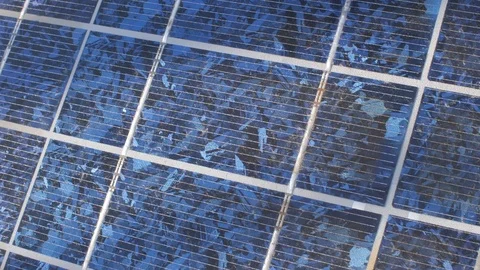 Close up macro of the surface of a modern solar panel for green energy Stock Footage 125956304