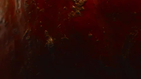 Close-up, macro, textured surface of a red pumpkin in a turning motion Stock Footage 176474502