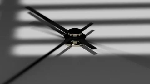 Close-up macro time-lapse of minimalist classic black wall clock Stock Footage 314001929