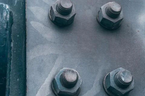 Close-up macro view of 4 rusted gaskets Stock Photos