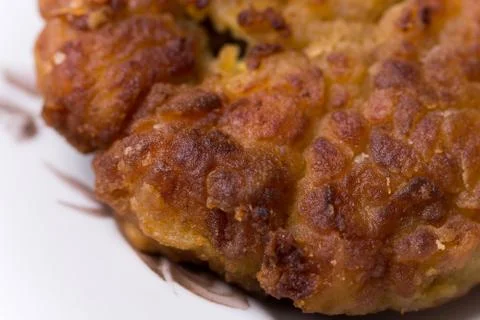Close macro view of beef meatballs Foto stock