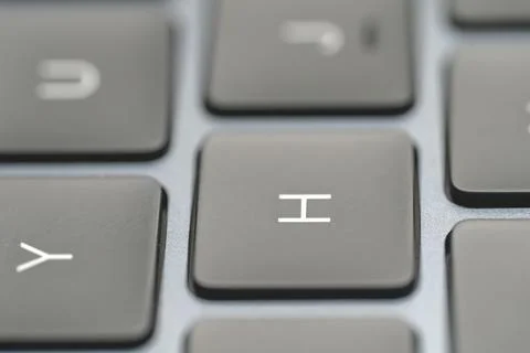 Close up macro view of computer keyboard keys. Stock Photos