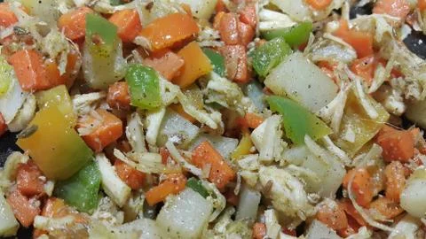Close up macro view of mixed vegetables for background use . Food background  Foto stock