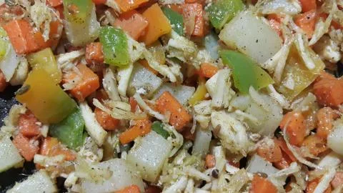 Close up macro view of mixed vegetables for background use . Food background  Stock Photos