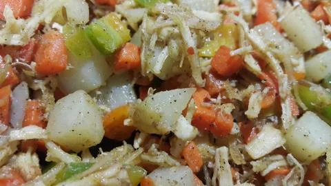 Close up macro view of mixed vegetables for background use . Food background  Stock Photos