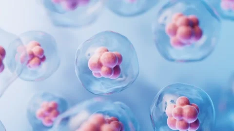 Close-up macro view of multiplying stem cells or bacteria, futuristic medic.. Stock Footage 332227474