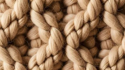 Close up macro view of a woven brown natural fiber basket texture with deta.. Foto stock