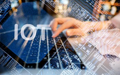 Close up of Mainboard Electronic computer background. (IOT,Internet of Things) Stock-Fotos