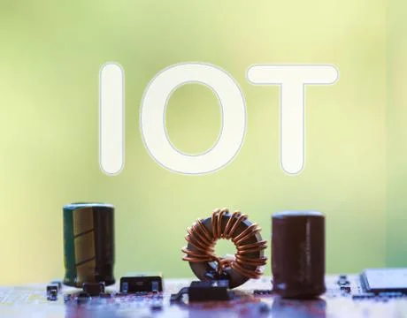 Close up of Mainboard Electronic computer background. (IOT,Internet of Things) Stock Photos