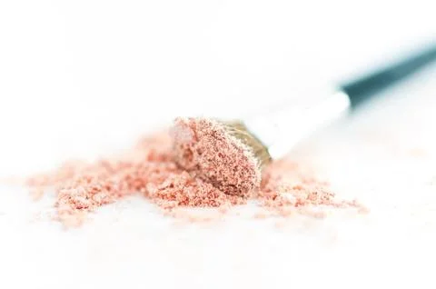 Close up of a make up powder on white background Foto stock