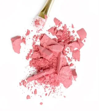 Close up of a make up powder on white background Stock Photos