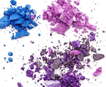 Close up of make up powder on white background Stock Photos