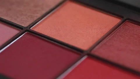 Close up of a makeup blush set. Video stock 143556891
