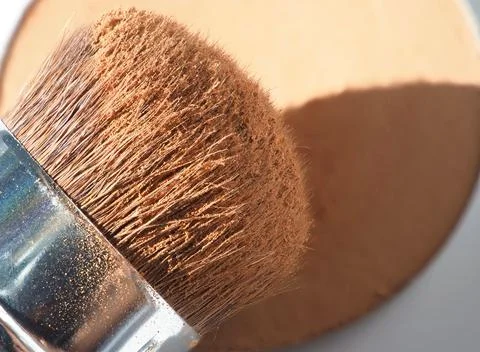 Close-up makeup brush 库存照片