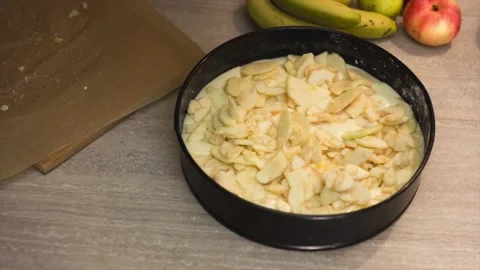 Close up making apple pie Stock Footage 85885143