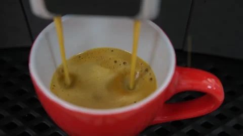 Close up of making coffee in a coffee machine Stock Footage 278819984