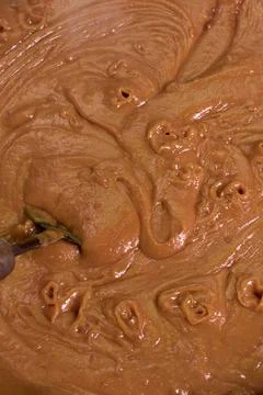 Close-up of making dodol, dark sweet candy Stock Photos