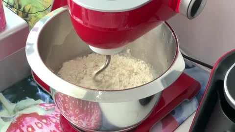 Close up of making dough in bakery Stock Footage 171768607