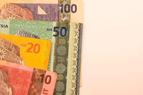Close up Malaysia Ringgit currency note MYR Stock Photos