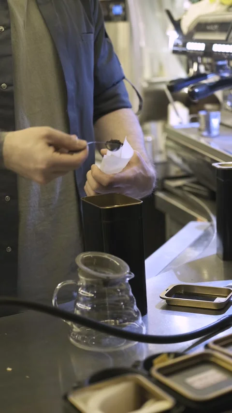 Close-up male bartender preparing tea Stock Footage 247029873