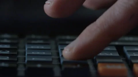 Close-up of male hand Using calculator Stock Footage 58696874