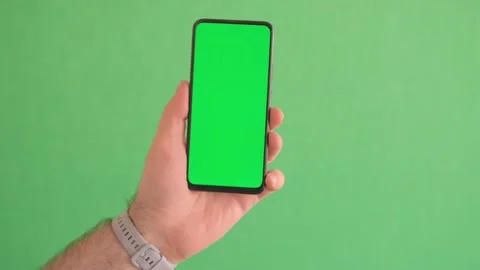Close-up of male hands touching of smartphone. 스톡 동영상 244202085