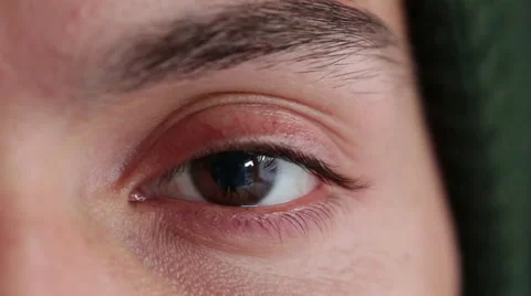 Close Up Male Left Eye Stock Footage 48476769