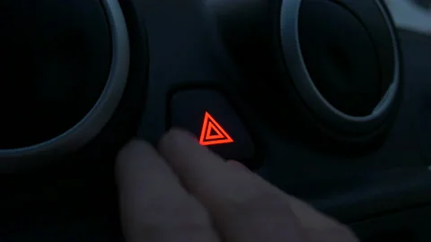 Close up malfunction indicator light is blinking. Stock Footage 102380094