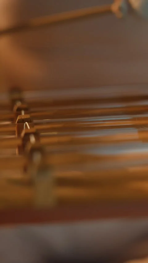 Close up of mallet playing metallophone Vídeos de archivo 315557799