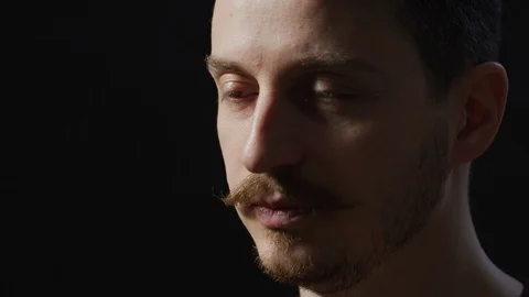 Close up of a man answering the phone Stock-Footage 99749061
