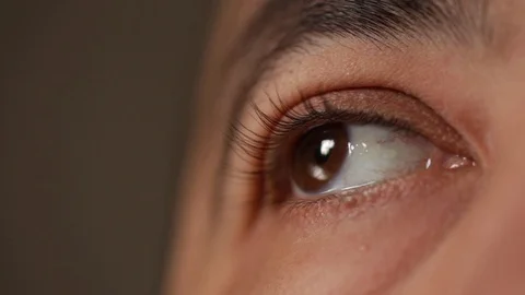 Close up of a man brown eye Stock Footage 119892297