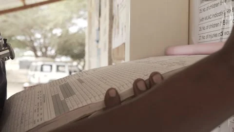 Close up of Man Diligently Writing Something On A Sheet Of Paper 4k footage. Stock Footage 318963901