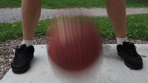 Close-up of a man dribbling a ball Stock Footage 44444215