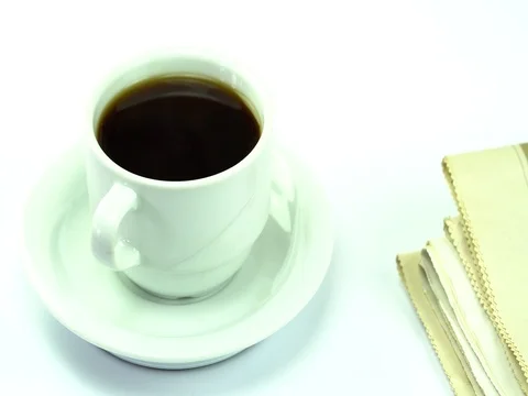 Close up of man drinking hot coffee, enjoying outdoors in caffee. Stock Footage 76683623